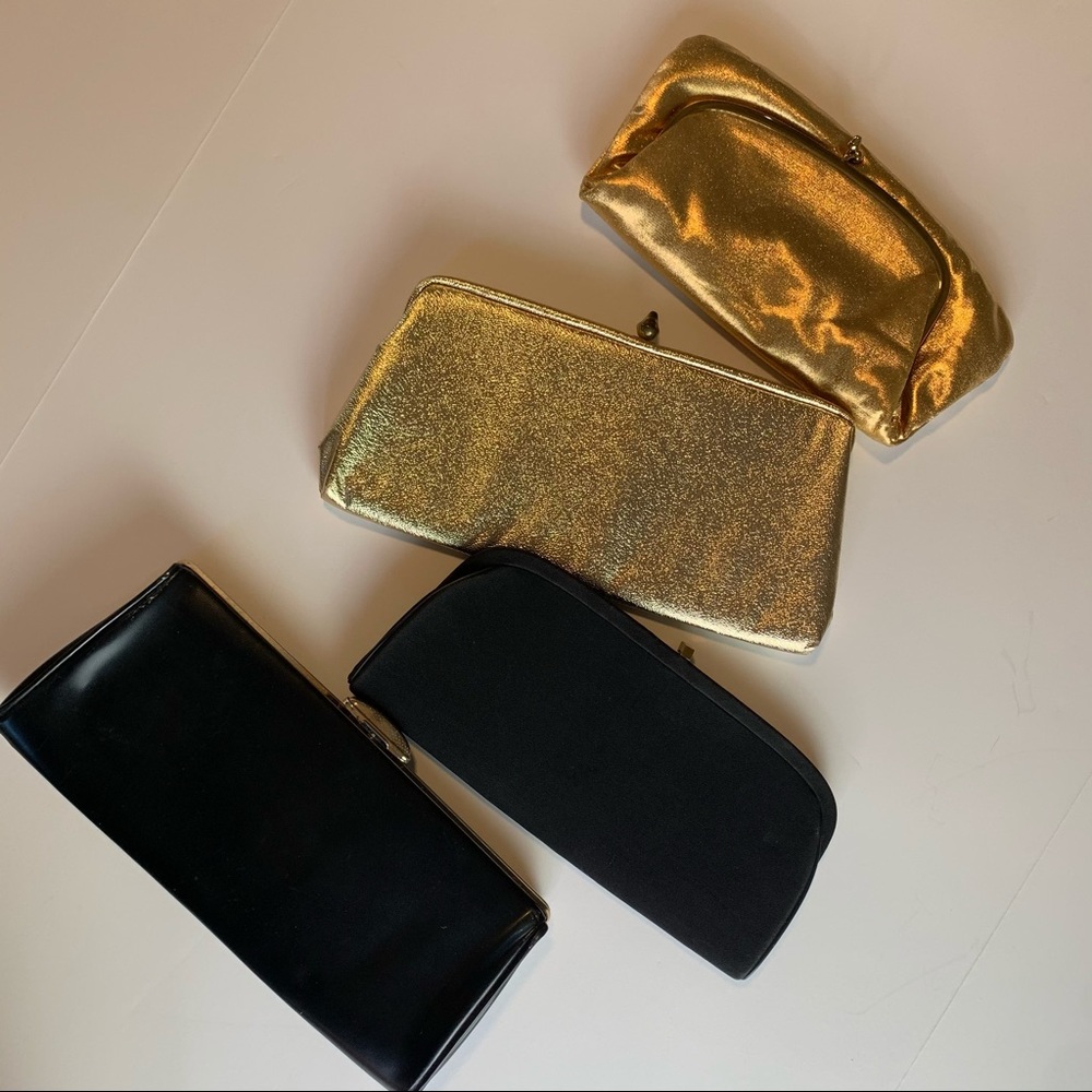 Clutch Bundle! 4 Clutches, 2 gold and 2 black!